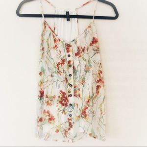 Floral Racer Back Tank Top